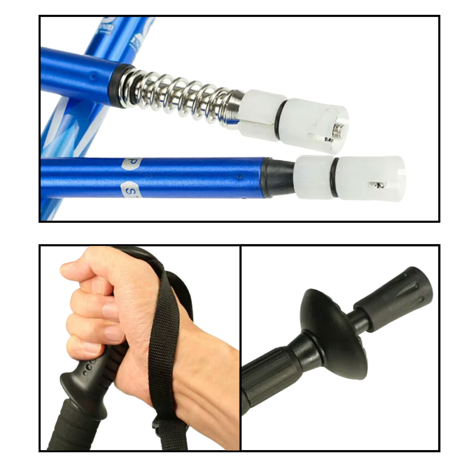 TrekPulse – Bâton de Randonnée avec Amortisseur Dynamique Léger & Anti-Fatigue