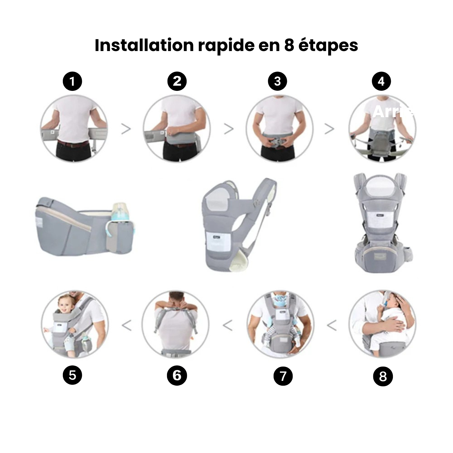 AltaVia – Porte-bébé randonnée ergonomique 6-en-1 | Liberté, confort et sécurité pour les parents aventuriers