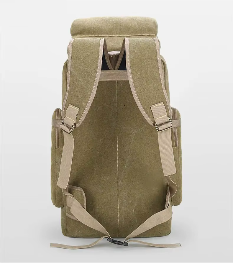 NomadCore 80 – Sac de Randonnée Voyage Canvas 80L au Look Baroudeur Ultra Résistant & Confort