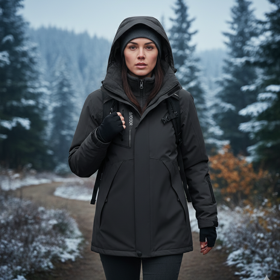 AureaShell – Veste Randonnée Femme 3 en 1 Imperméable & Thermique | Hiver Outdoor