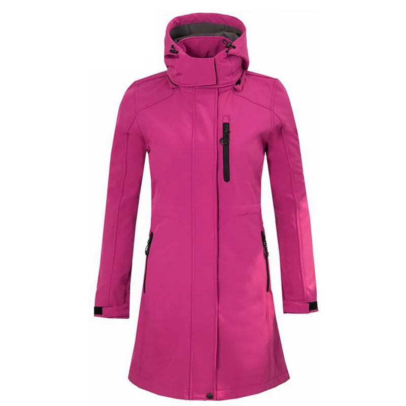 AltaTrail – Veste Randonnée Femme Longue Softshell & Coupe-Vent