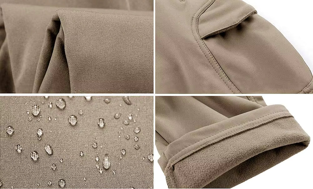 WinTrail - Pantalon Randonnée Homme Hiver Imperméable Doublé polaire, Chaud et Résistant