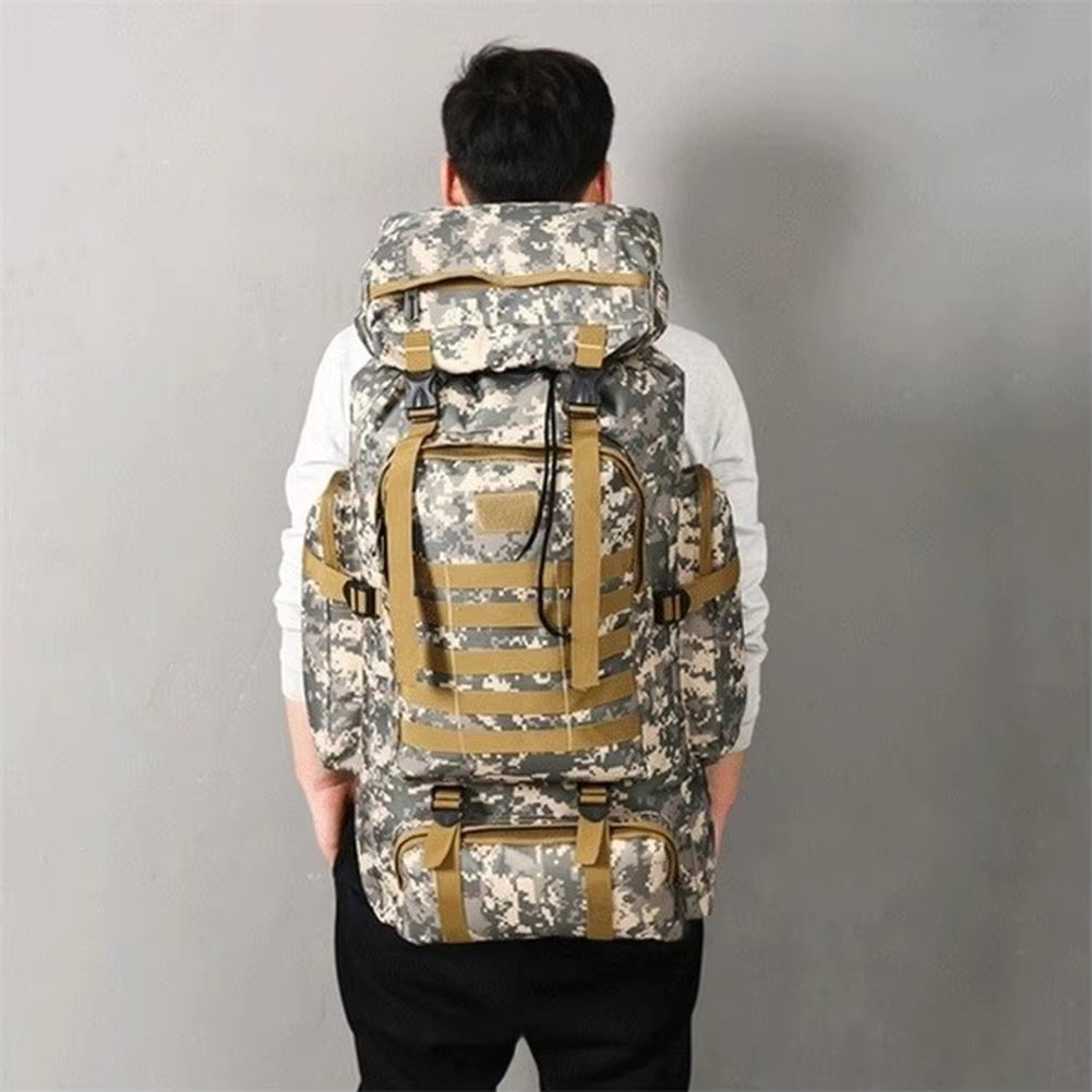 TrekForce 80/100 – Sac de Randonnée Tactique 80 à 100L Ultra Résistant avec Dos Ergonomique & Organisation Militaire