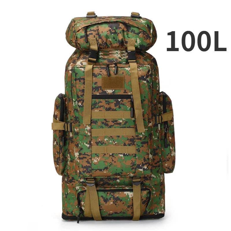 TrekForce 80/100 – Sac de Randonnée Tactique 80 à 100L Ultra Résistant avec Dos Ergonomique & Organisation Militaire