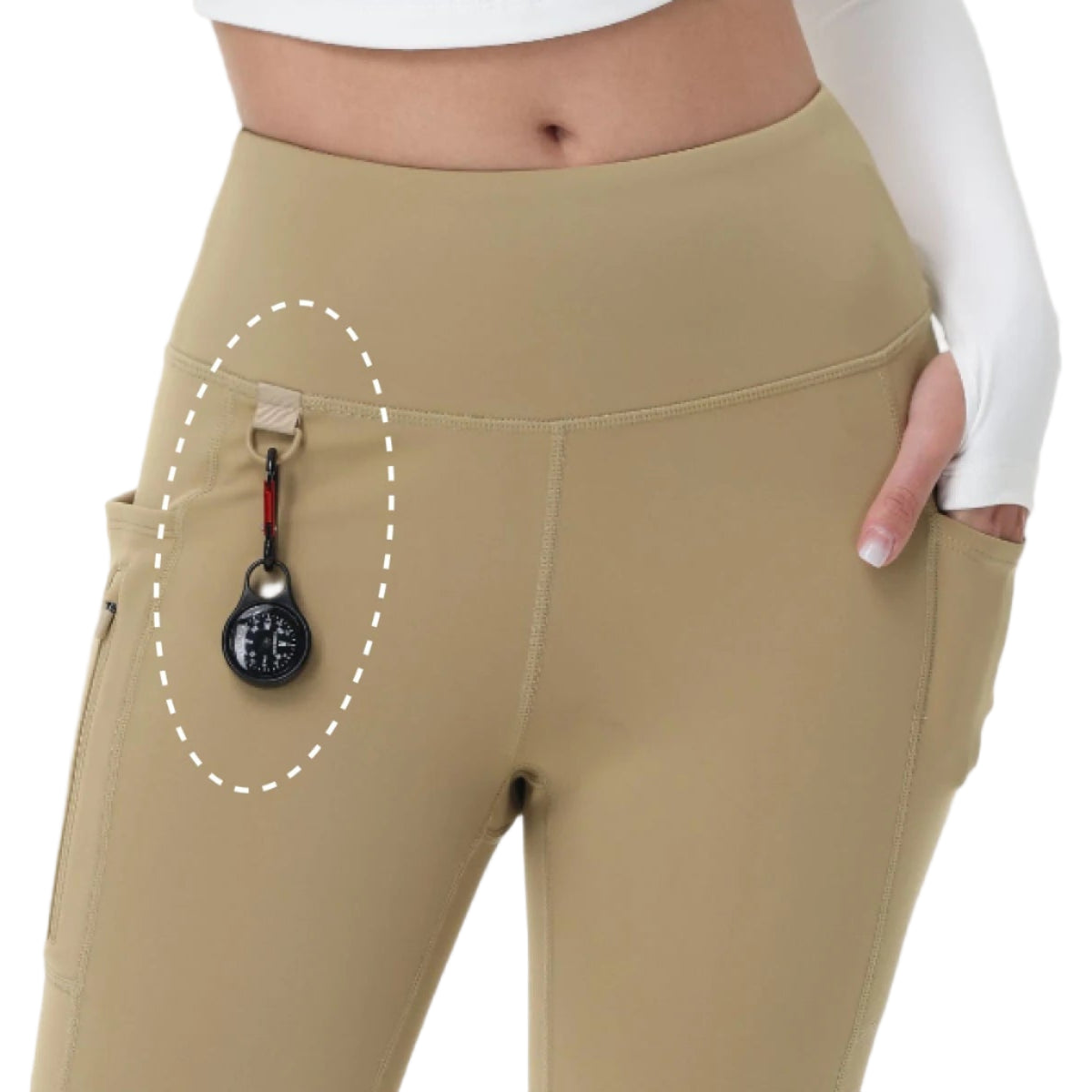 Glowy Pants – Legging Randonnée Femme Hiver Taille Haute, Doublé Polaire & Élégance