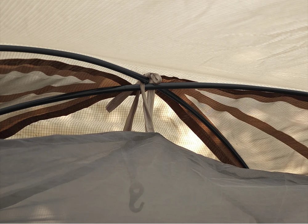 CAMPFLEX HotDome 2P – Tente Randonnée Dôme Hiver 4 Saisons, Compatible avec Mini Cheminée, Étanche & Anti-feu