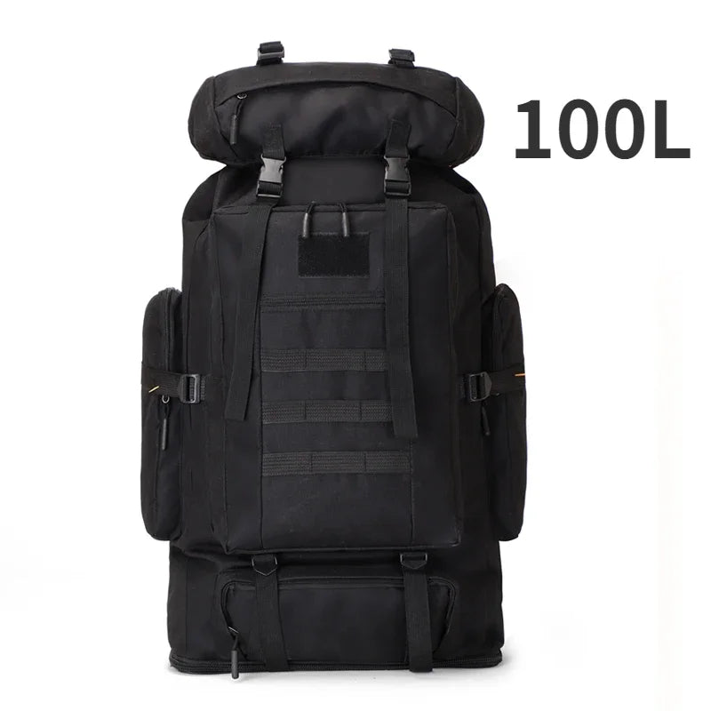 TrekForce 80/100 – Sac de Randonnée Tactique 80 à 100L Ultra Résistant avec Dos Ergonomique & Organisation Militaire