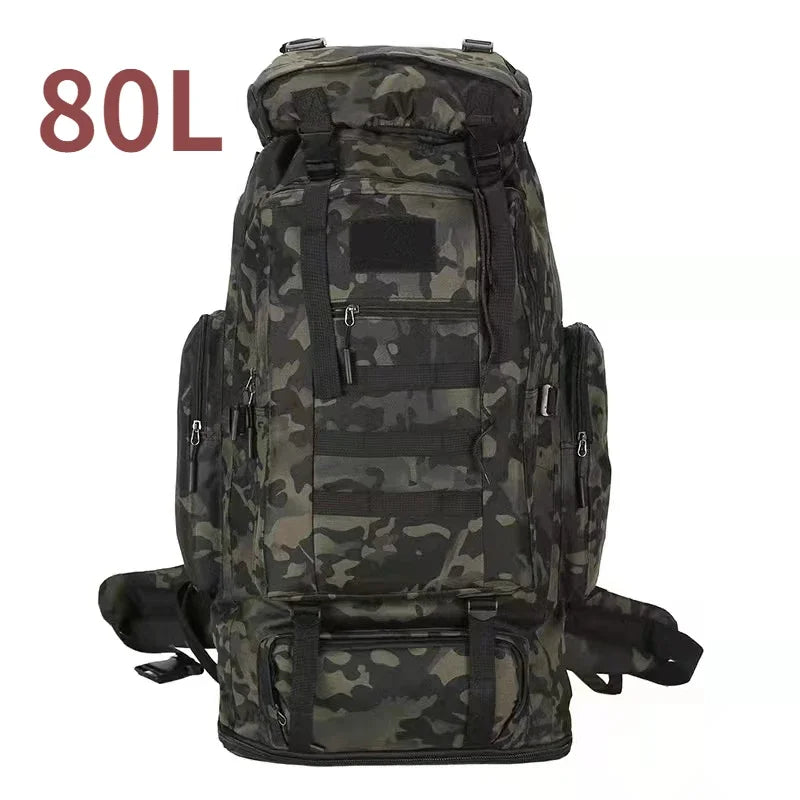TrekForce 80/100 – Sac de Randonnée Tactique 80 à 100L Ultra Résistant avec Dos Ergonomique & Organisation Militaire