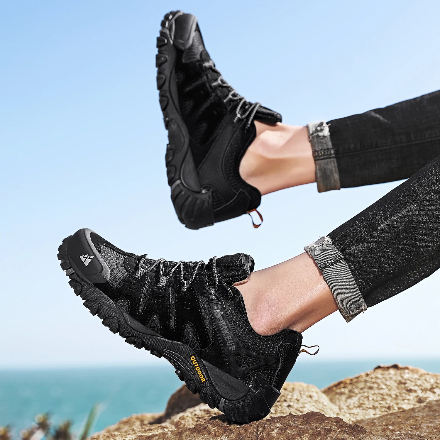 HikeRidge – Chaussure Randonnée Homme Résistantes, Respirantes & Antidérapantes