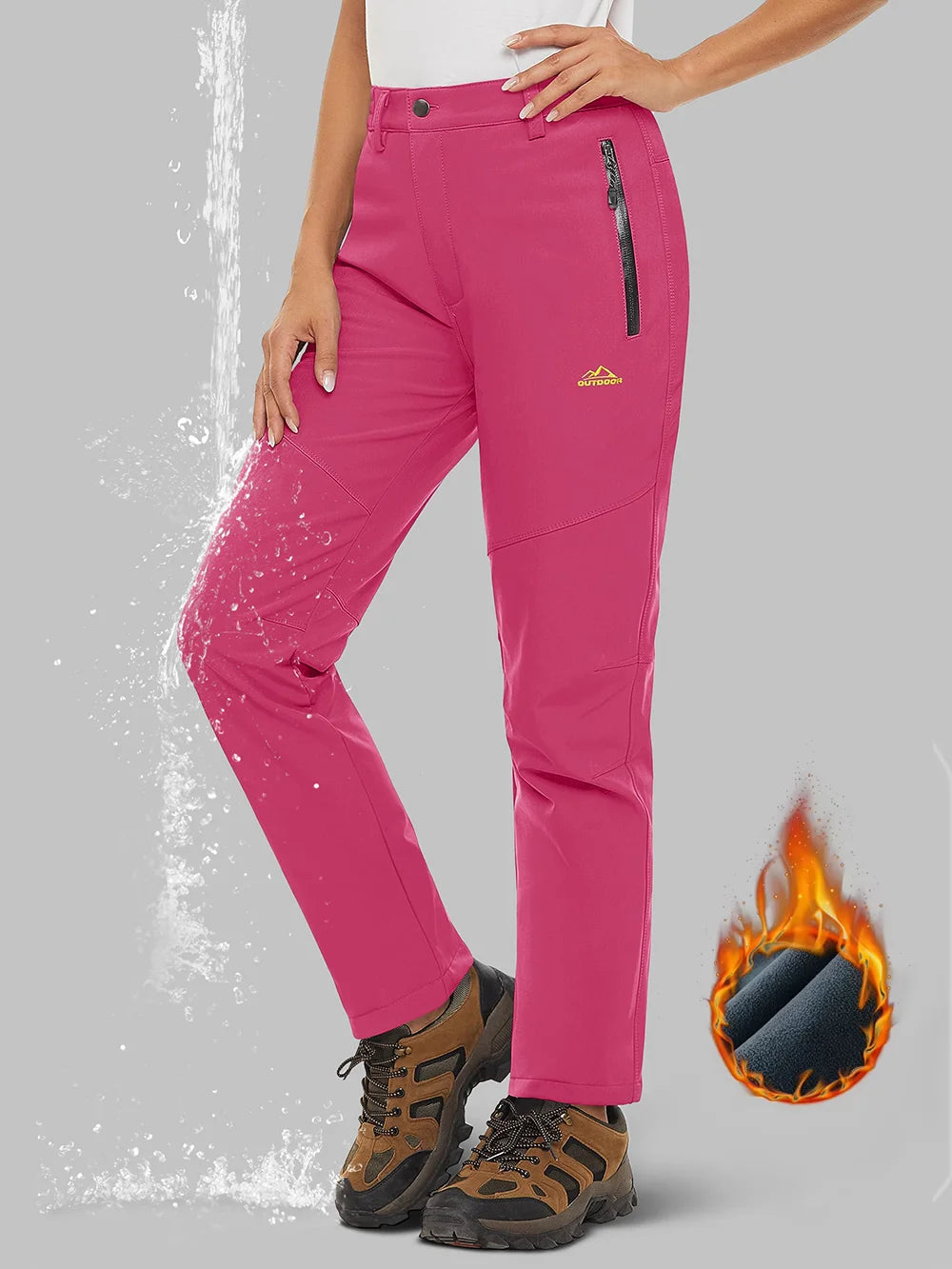 Storm Pants – Pantalon Randonnée Femme Softshell Chaud, Déperlant & Multi-Poches