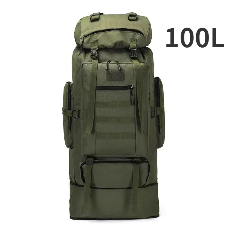 TrekForce 80/100 – Sac de Randonnée Tactique 80 à 100L Ultra Résistant avec Dos Ergonomique & Organisation Militaire