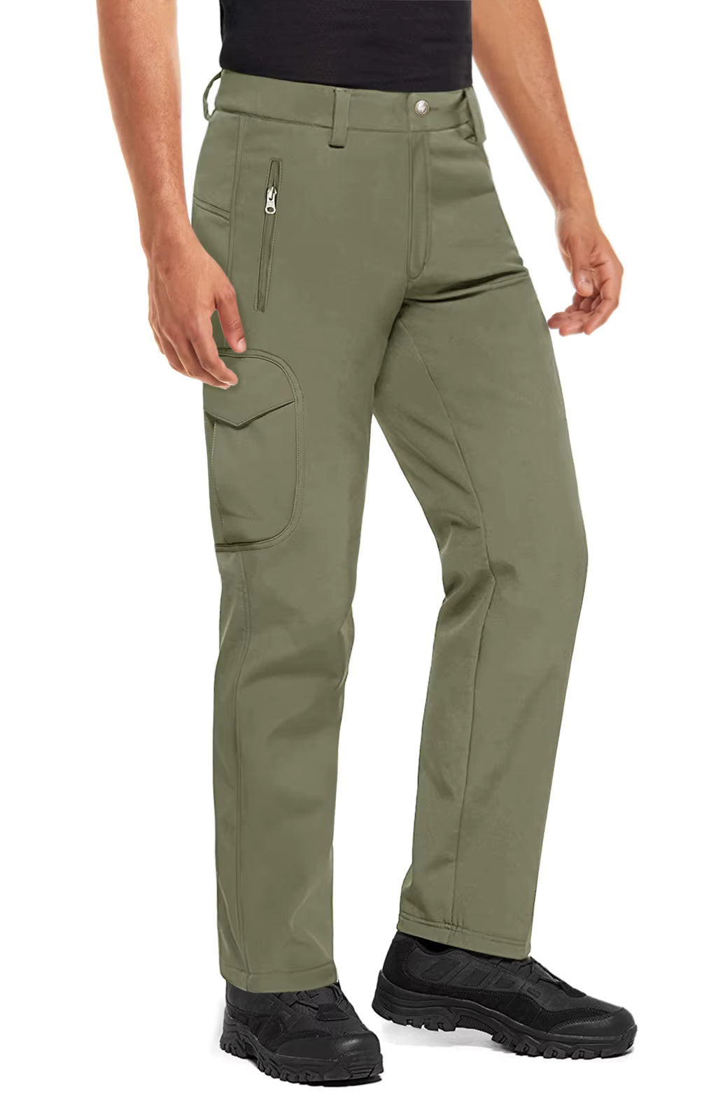 WinTrail - Pantalon Randonnée Homme Hiver Imperméable Doublé polaire, Chaud et Résistant