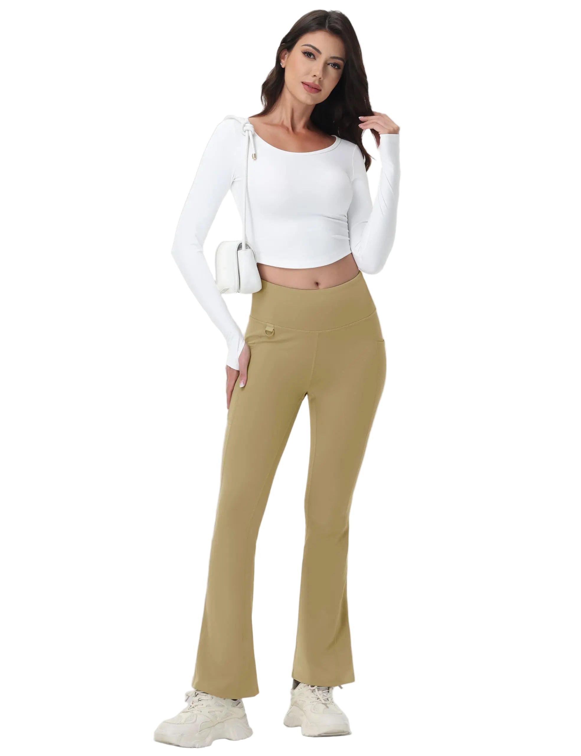 Glowy Pants – Legging Randonnée Femme Hiver Taille Haute, Doublé Polaire & Élégance