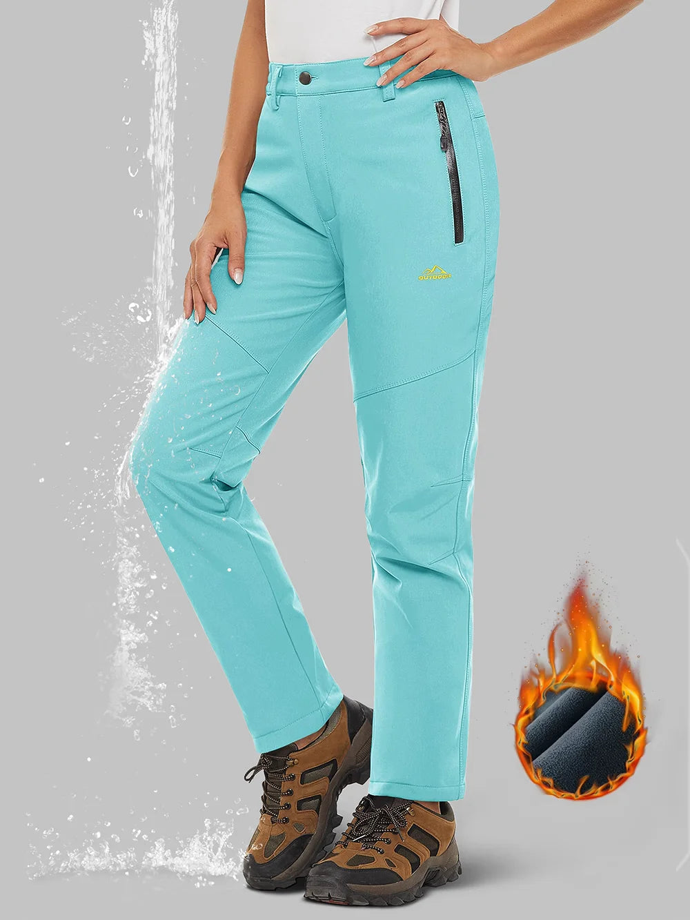 Storm Pants – Pantalon Randonnée Femme Softshell Chaud, Déperlant & Multi-Poches