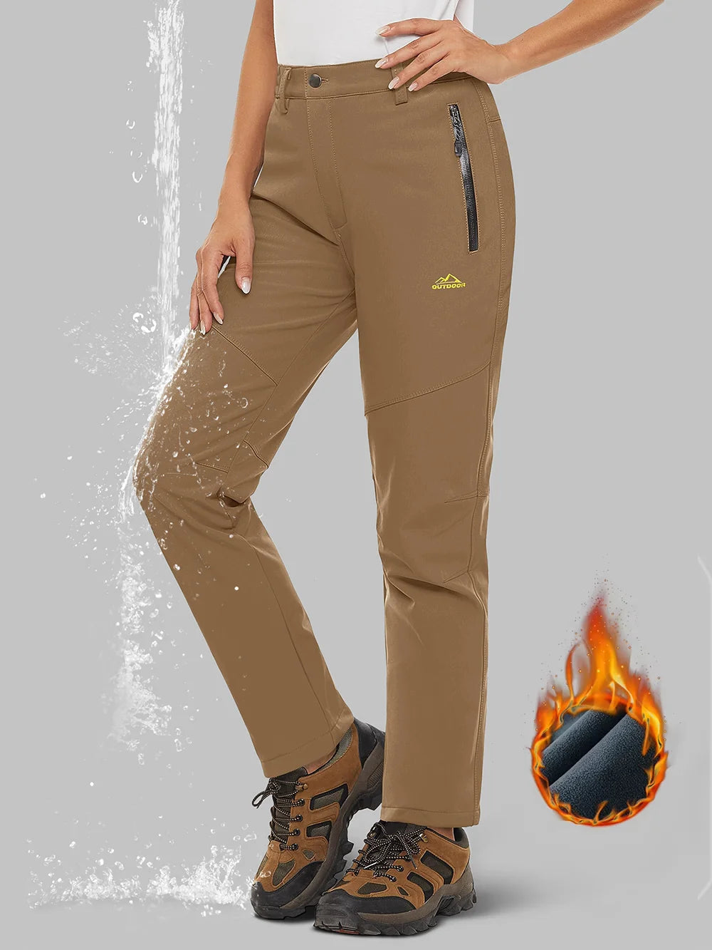 Storm Pants – Pantalon Randonnée Femme Softshell Chaud, Déperlant & Multi-Poches