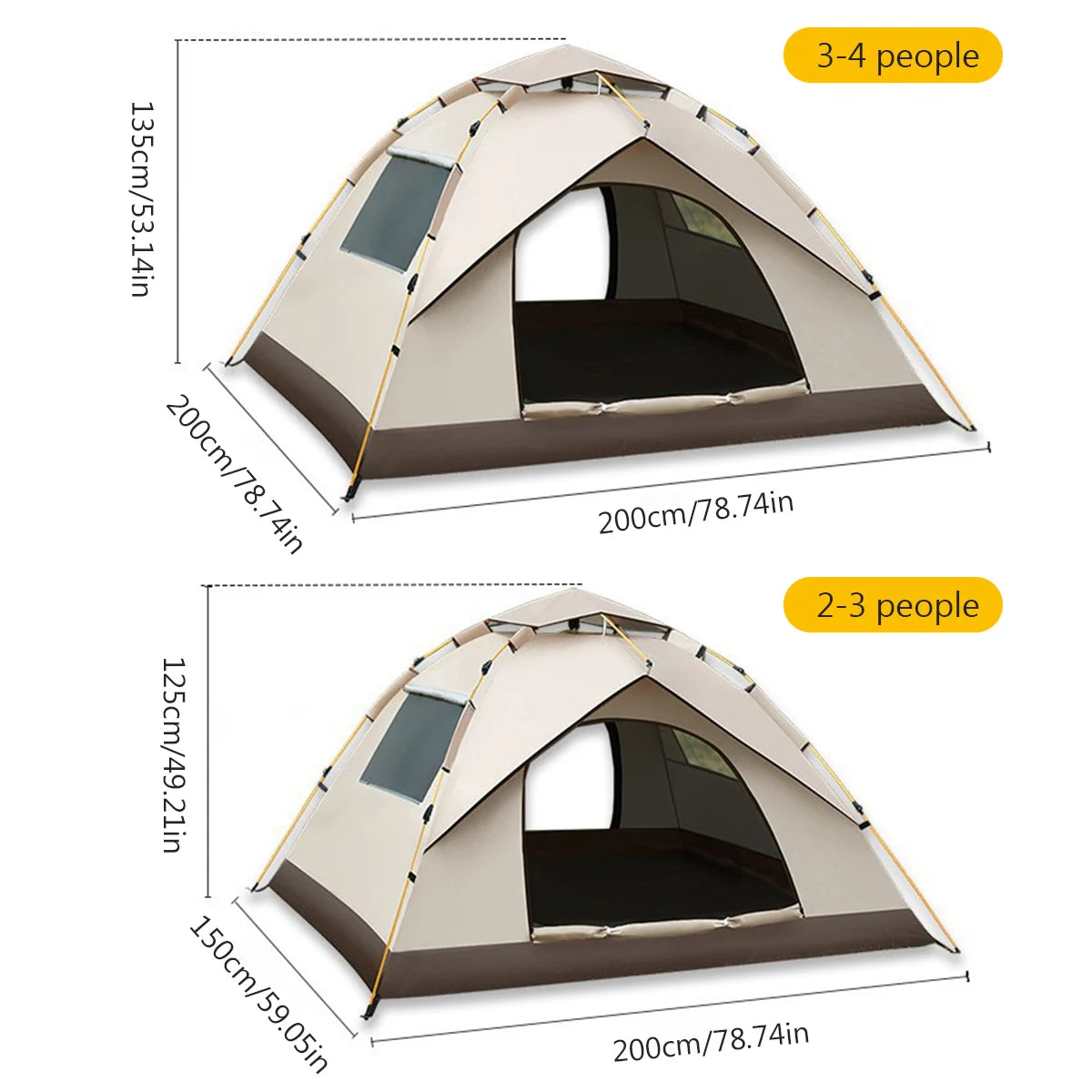 Outdoor Folding Camping Tent Portable Waterproof Sunshine-proof Automatic Easy Setup Tent For Camping Beach Picnic Barbecue