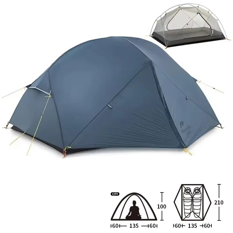 TRAILNEST Mongar UL 2 – Tente Randonnée Ultralégère 2P/1P, Étanchéité Renforcée & Structure Alpine