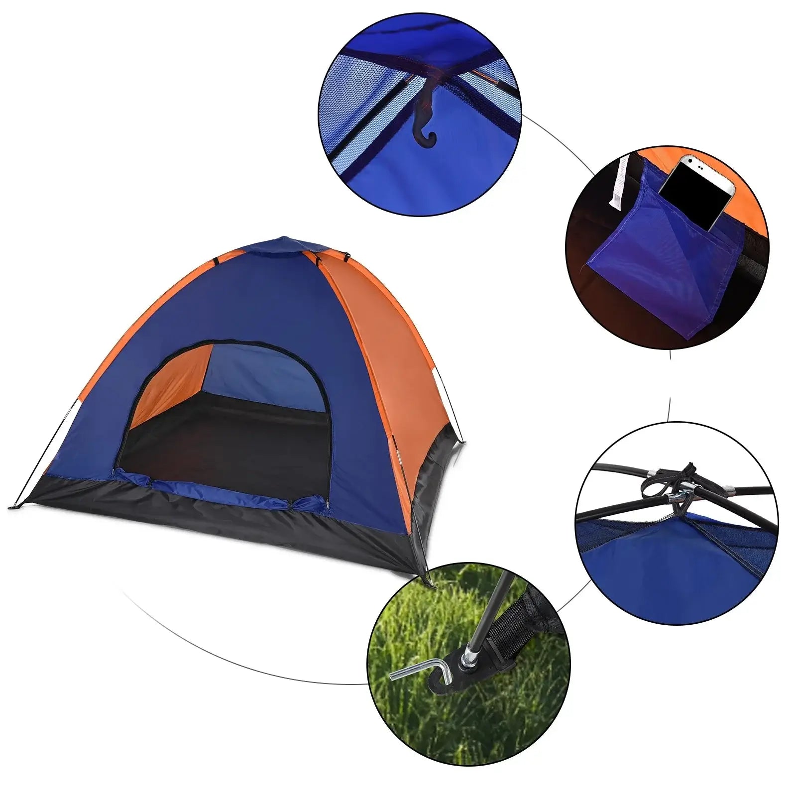 Tente randonnée imperméable anti-UV pour bivouac en famille