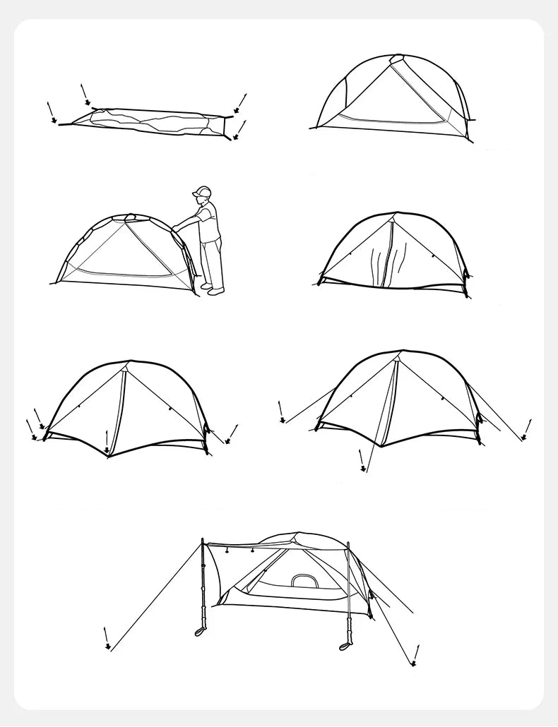 TRAILNEST Mongar UL 2 – Tente Randonnée Ultralégère 2P/1P, Étanchéité Renforcée & Structure Alpine