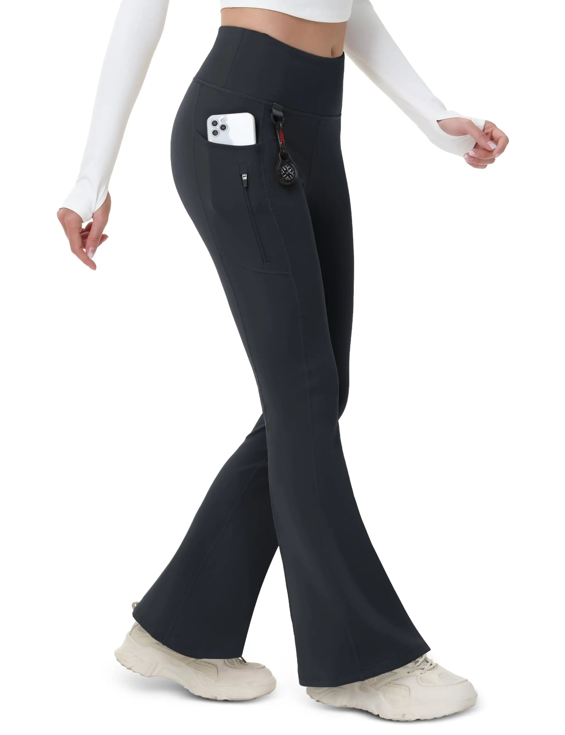 Glowy Pants – Legging Randonnée Femme Hiver Taille Haute, Doublé Polaire & Élégance