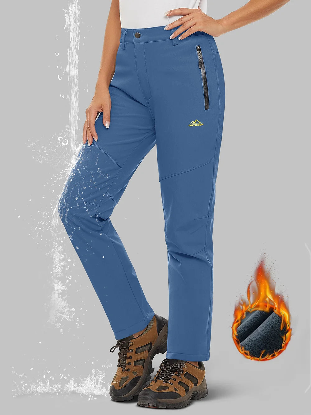 Storm Pants – Pantalon Randonnée Femme Softshell Chaud, Déperlant & Multi-Poches