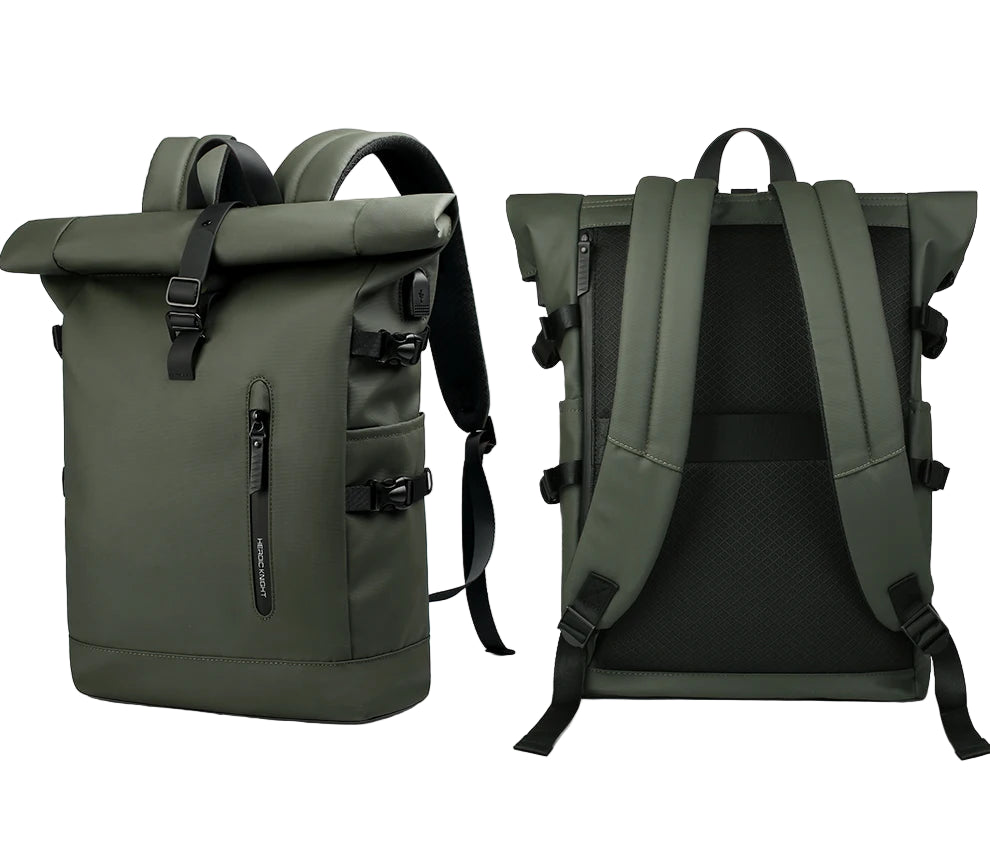 AltaRidge 25 – Sac de Randonnée Étanche & Minimaliste avec Compartiment Sécurisé pour PC/Tablette et Design Rolltop Antichoc