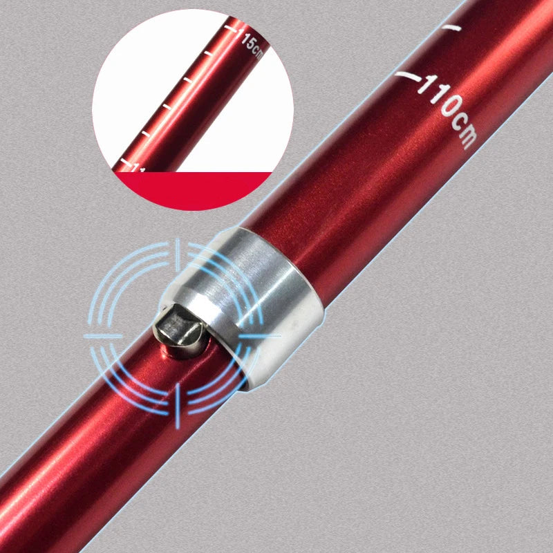 TrekPro Ultra-Light 125 — Bâton de Randonnée Pliable Aluminium | Compact & Confort pour Marcheurs 155 à 185 cm