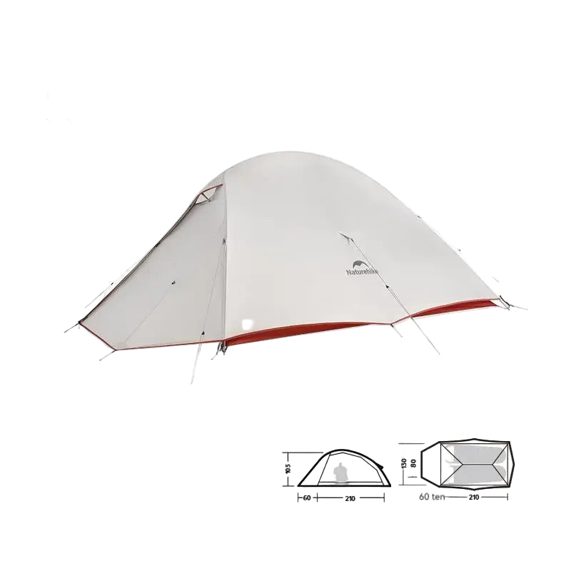 VENTURIS CloudUp Pro 2P – Tente Randonnée Ultralégère 4 Saisons, Nylon Haute Performance & Imperméabilité Avancée