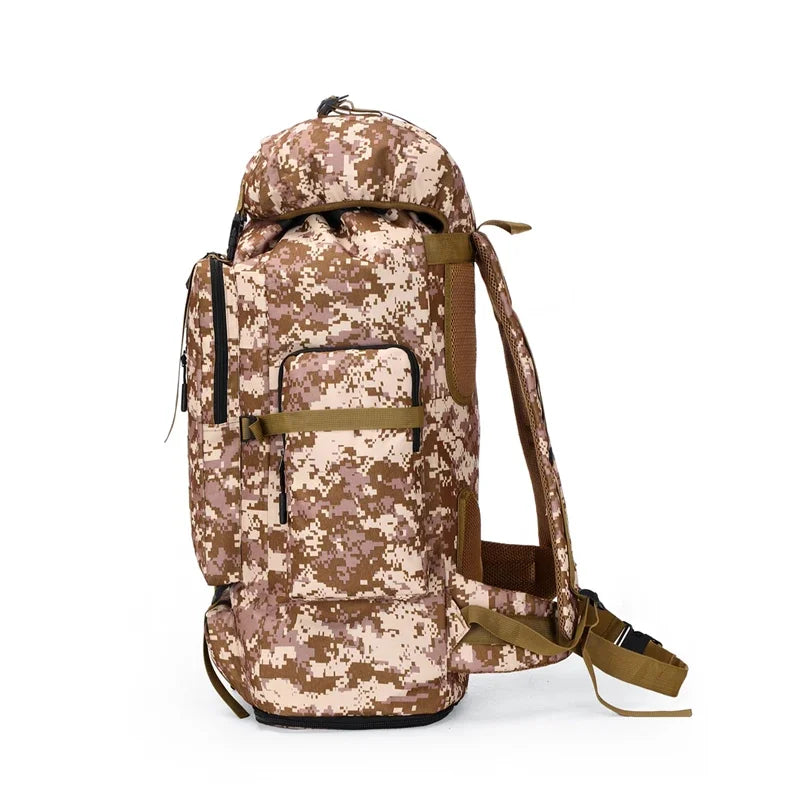 TrekForce 80/100 – Sac de Randonnée Tactique 80 à 100L Ultra Résistant avec Dos Ergonomique & Organisation Militaire