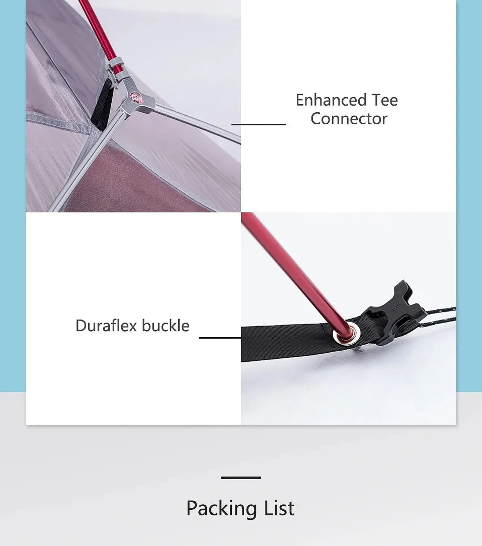 Naturehike Cloud Up 1 2 3 Tent Ultralight Camping Tent Double Layer Waterproof Tent Outdoor Hiking Backpacking Tent with Mat