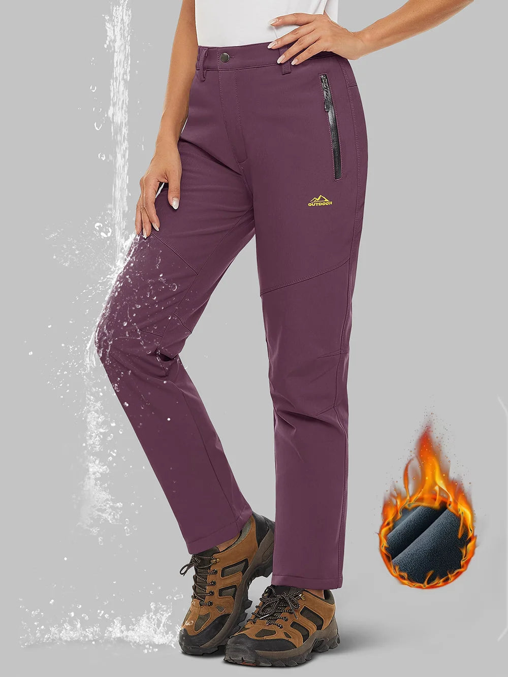 Storm Pants – Pantalon Randonnée Femme Softshell Chaud, Déperlant & Multi-Poches