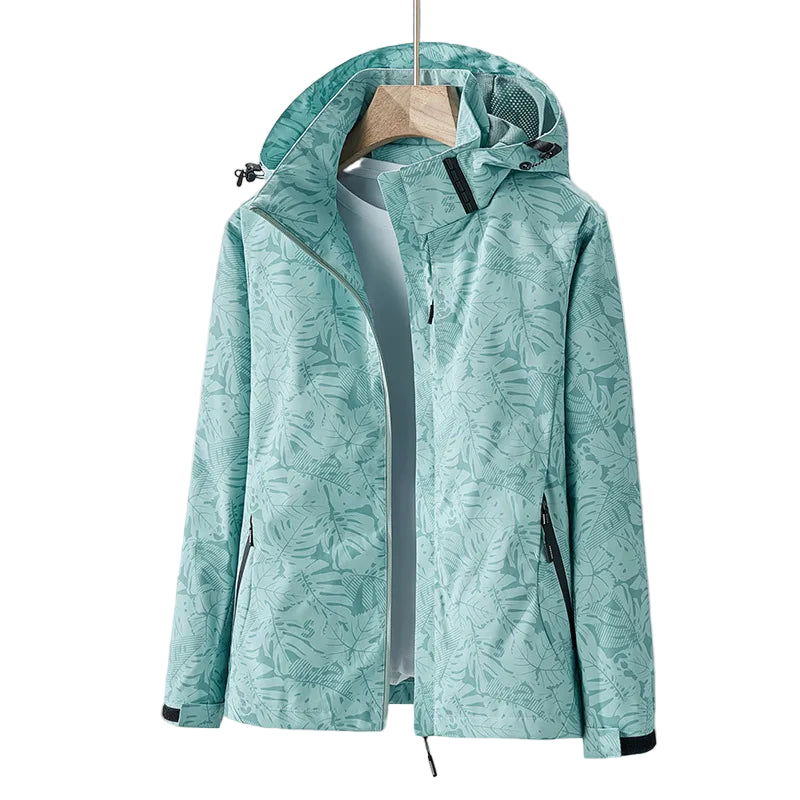 EverLeaf – Veste Randonnée Femme Imperméable à Capuche Amovible | Élégance Naturelle & Protection Outdoor
