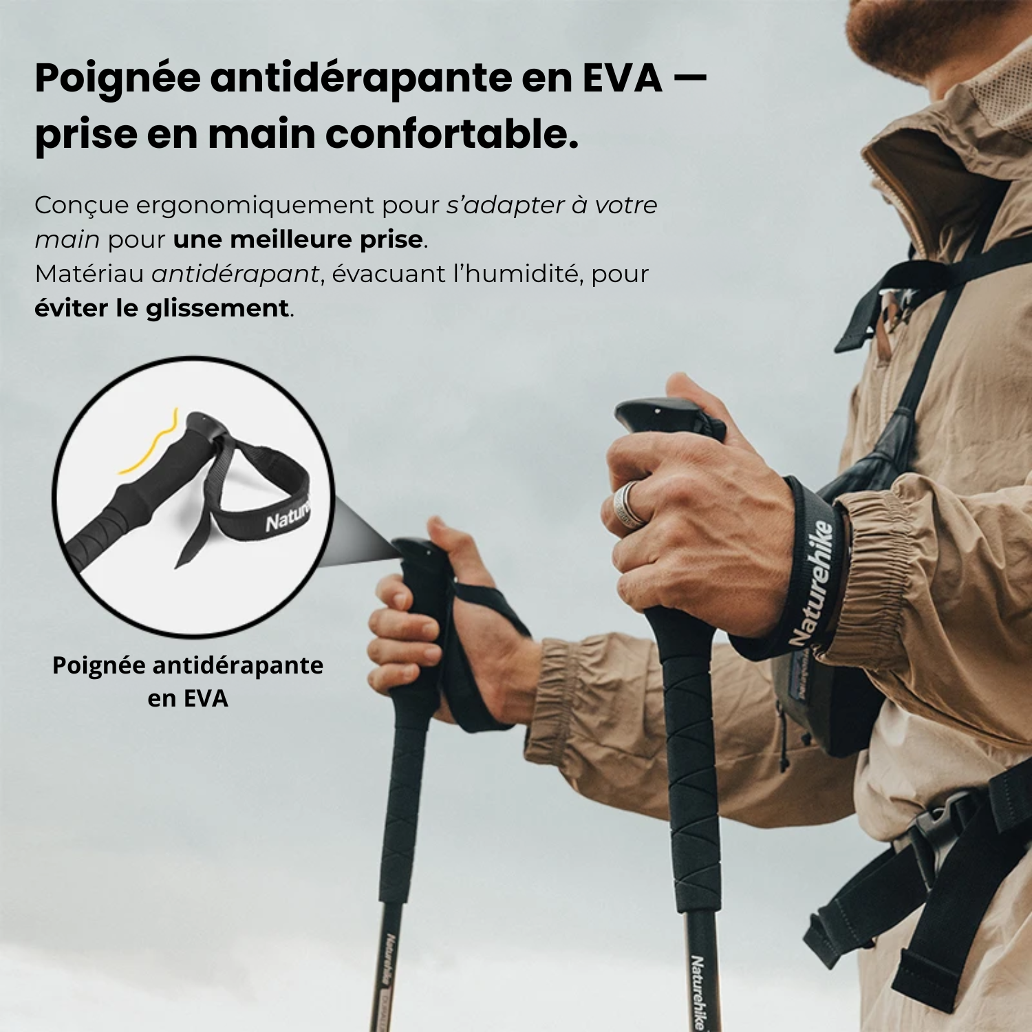 Naturehike 160 - Bâton De Randonnée Télescopiques Ultra-Résistants