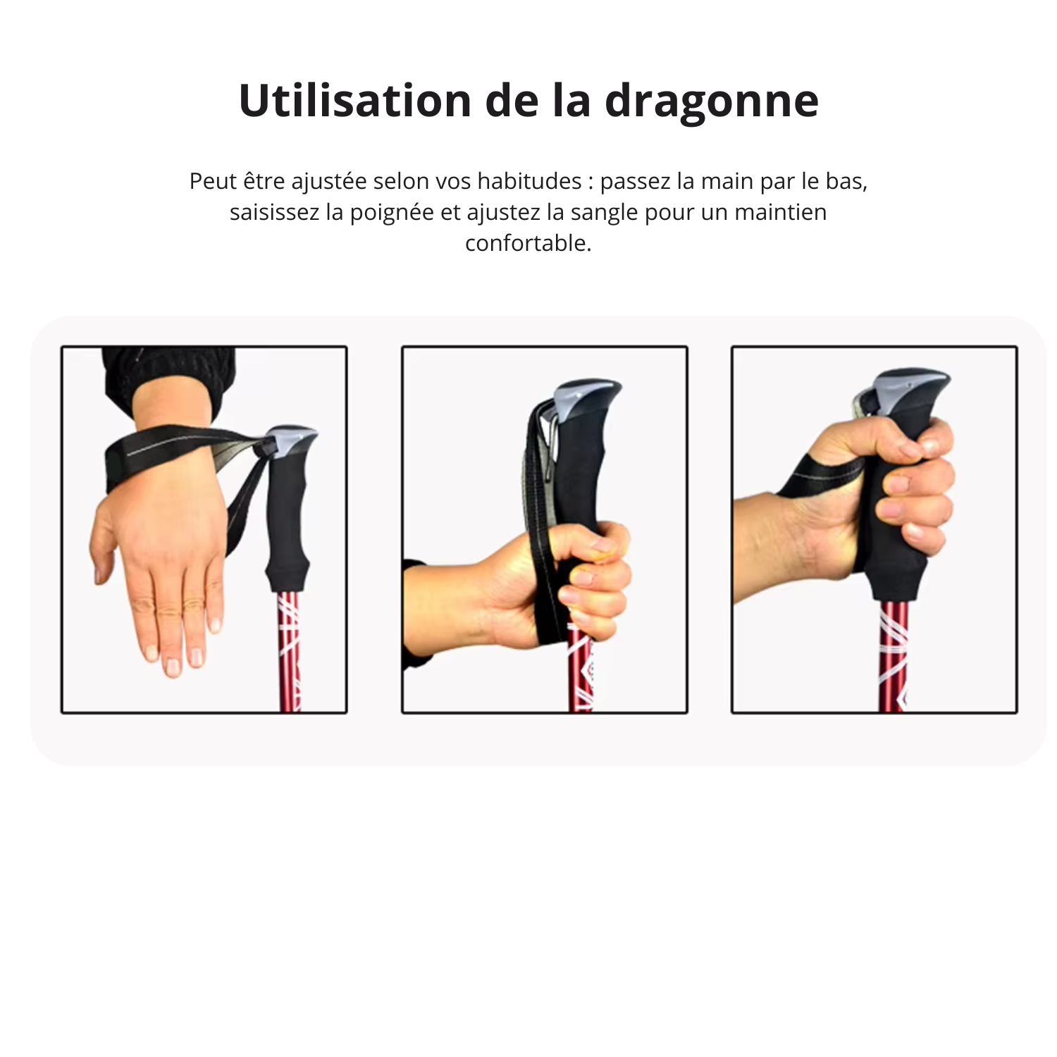 TrekPro Ultra-Light 125 — Bâton de Randonnée Pliable Aluminium | Compact & Confort pour Marcheurs 155 à 185 cm