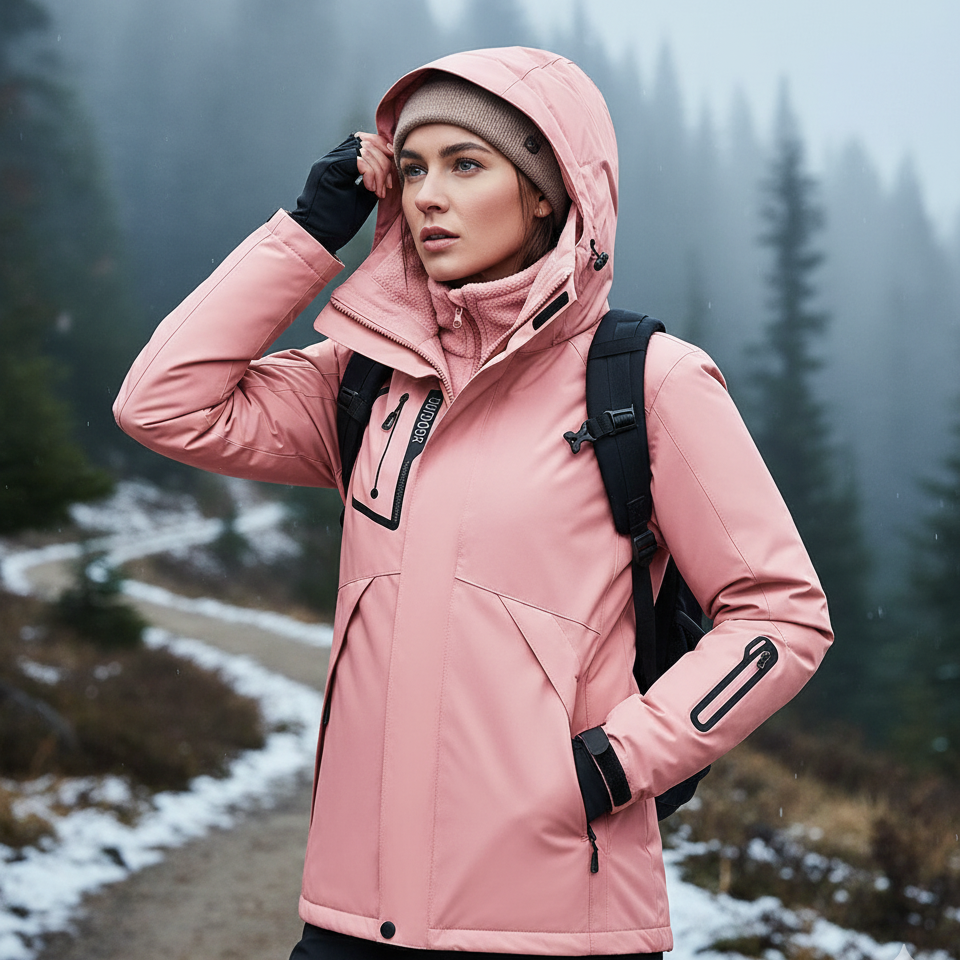 AureaShell – Veste Randonnée Femme 3 en 1 Imperméable & Thermique | Hiver Outdoor