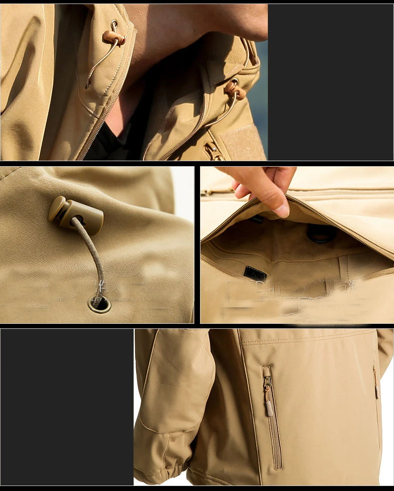 ThermaRidge – Veste Randonnée Homme Hiver Softshell & Polaire Imperméable