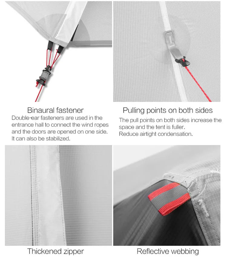 FLAME'S CREED Lanshan 1 Person Oudoor Ultralight Camping Tent Single Man 3 Season Professional 15D Silnylon Rodless Tent