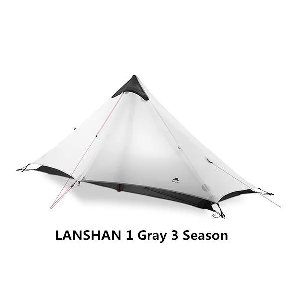 FLAME'S CREED Lanshan 1 Person Oudoor Ultralight Camping Tent Single Man 3 Season Professional 15D Silnylon Rodless Tent