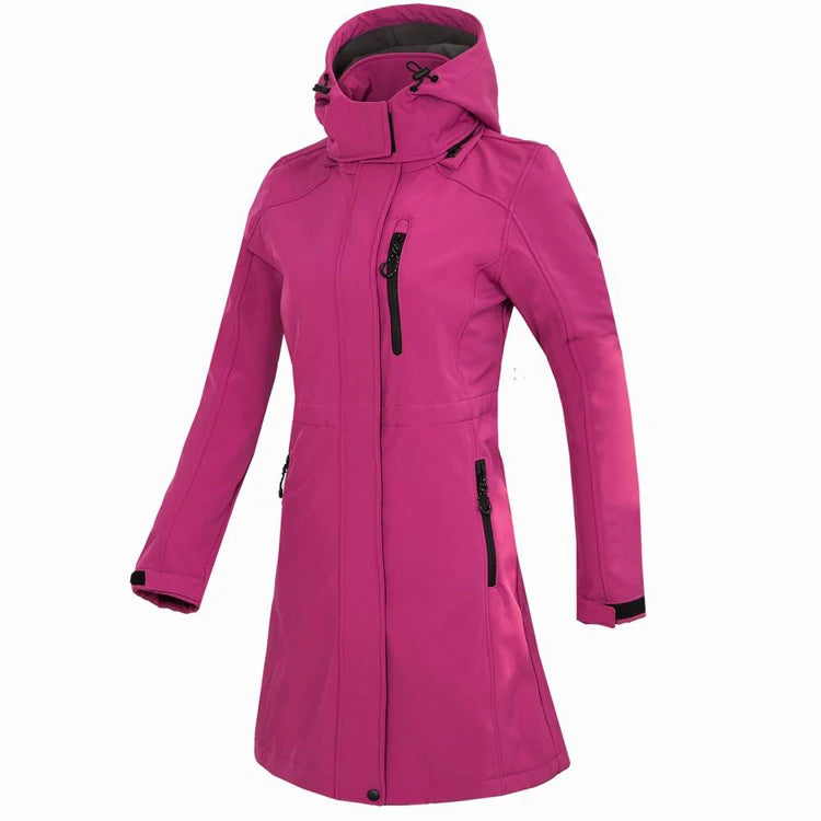 AltaTrail – Veste Randonnée Femme Longue Softshell & Coupe-Vent
