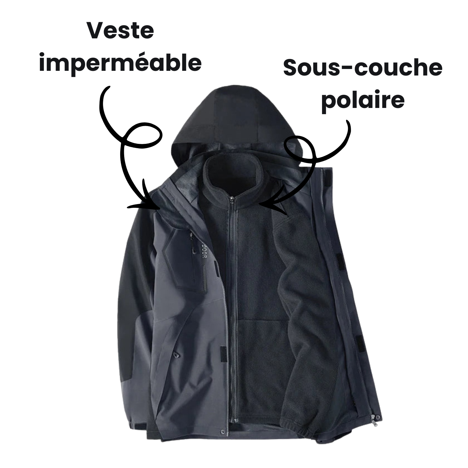 AureaShell – Veste Randonnée Femme 3 en 1 Imperméable & Thermique | Hiver Outdoor