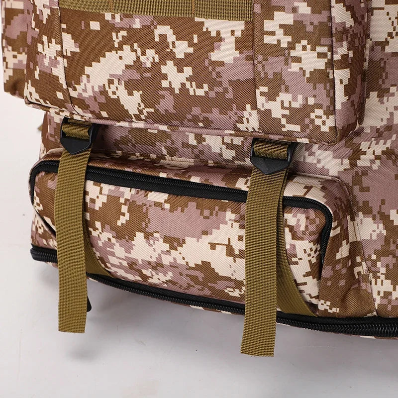 TrekForce 80/100 – Sac de Randonnée Tactique 80 à 100L Ultra Résistant avec Dos Ergonomique & Organisation Militaire