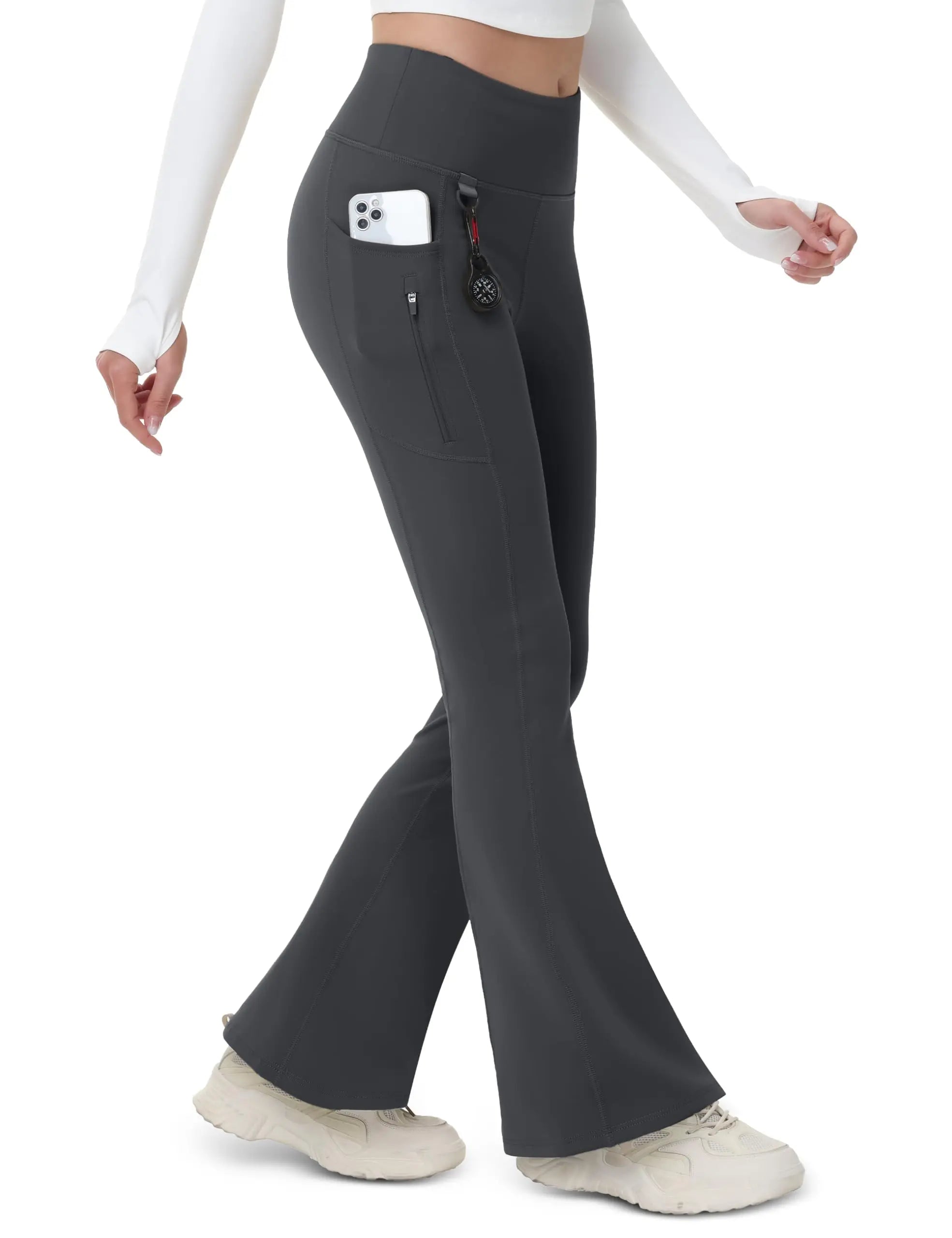 Glowy Pants – Legging Randonnée Femme Hiver Taille Haute, Doublé Polaire & Élégance