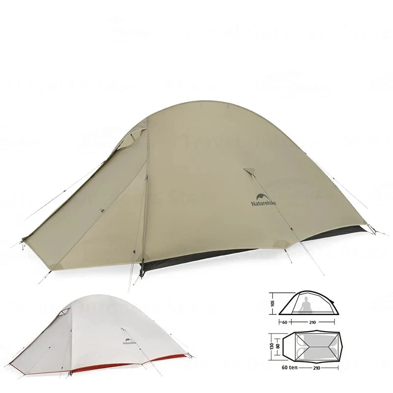 VENTURIS CloudUp Pro 2P – Tente Randonnée Ultralégère 4 Saisons, Nylon Haute Performance & Imperméabilité Avancée