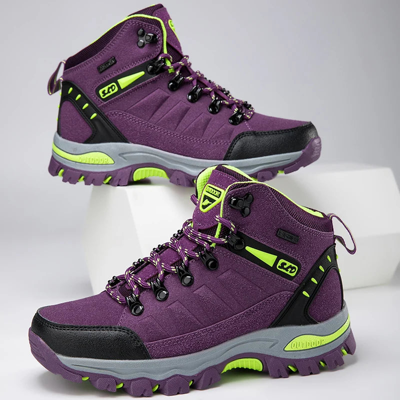 MovaEase Montante - Chaussures Randonnée Femme Confortable & Anti-Douleur