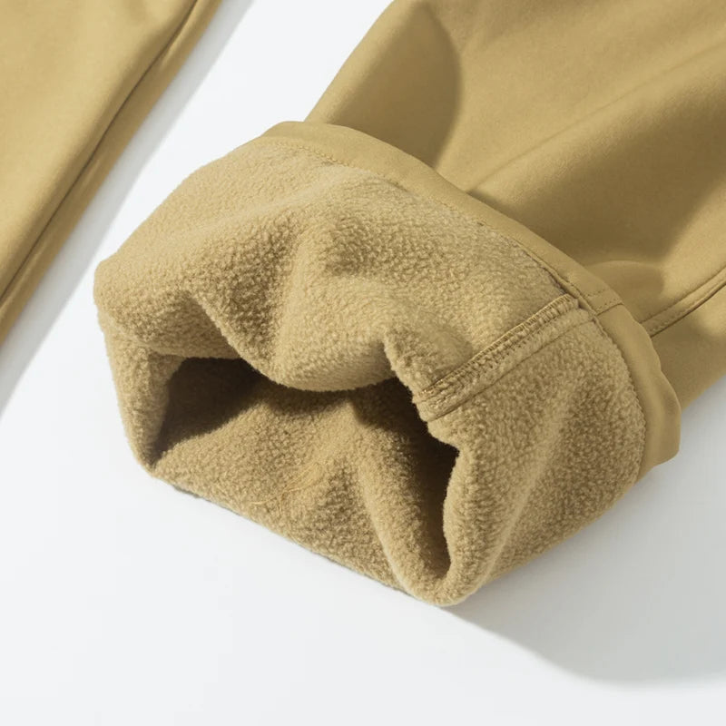 Mazrout - Pantalon Randonnée Homme Chaud Softshell Doublé polaire, Imperméable & Cargo pour l’hiver