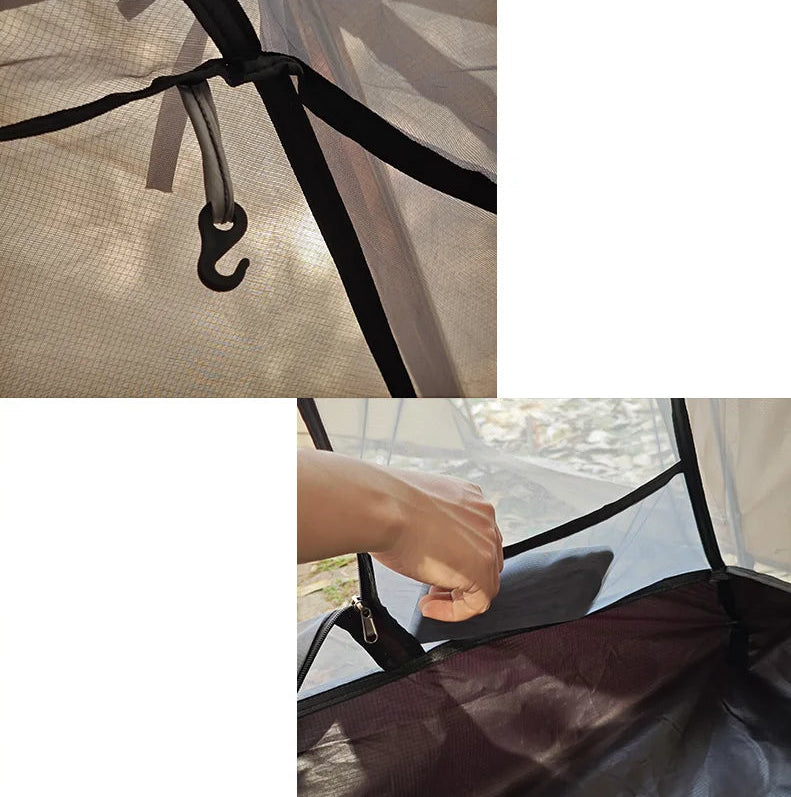 CAMPFLEX HotDome 2P – Tente Randonnée Dôme Hiver 4 Saisons, Compatible avec Mini Cheminée, Étanche & Anti-feu