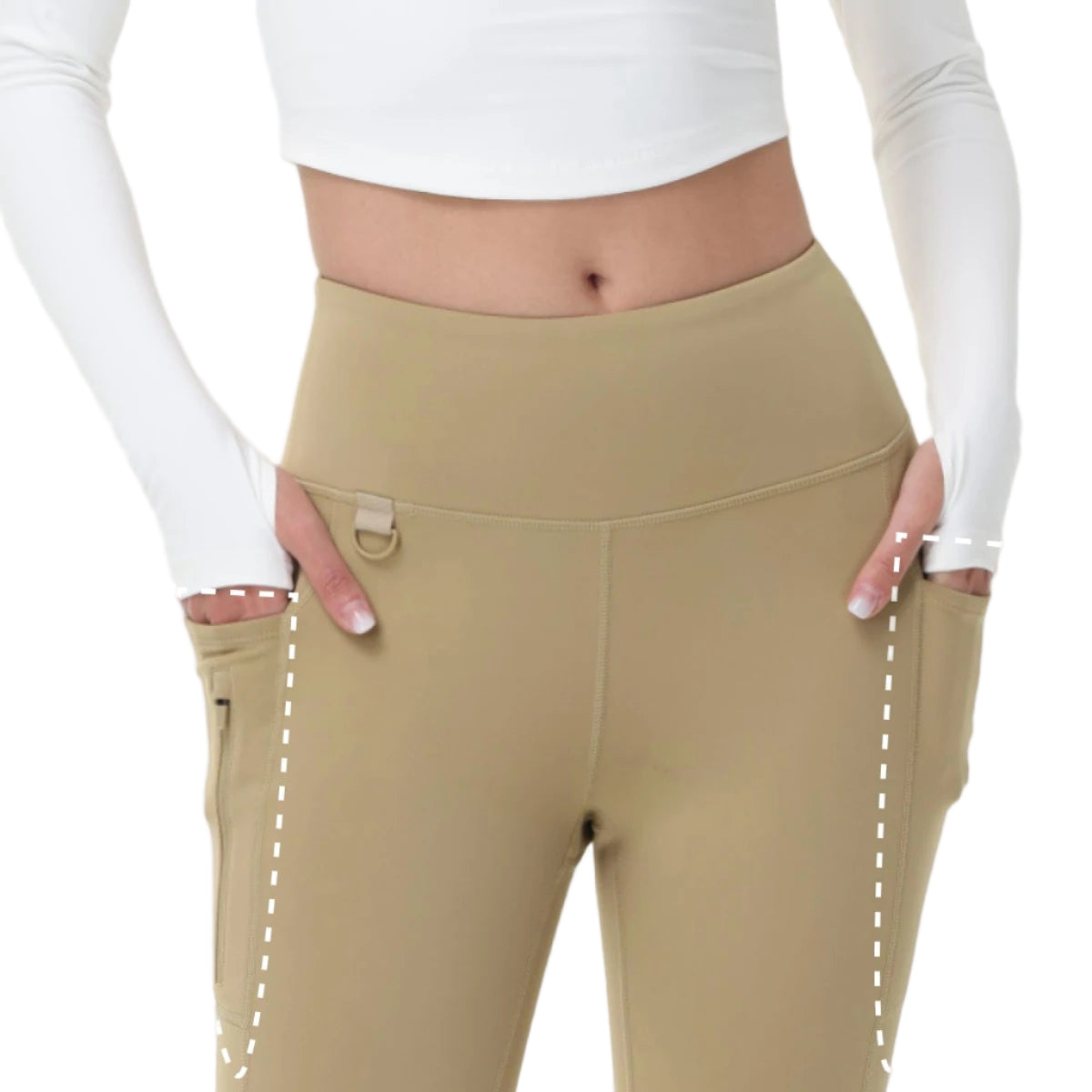 Glowy Pants – Legging Randonnée Femme Hiver Taille Haute, Doublé Polaire & Élégance