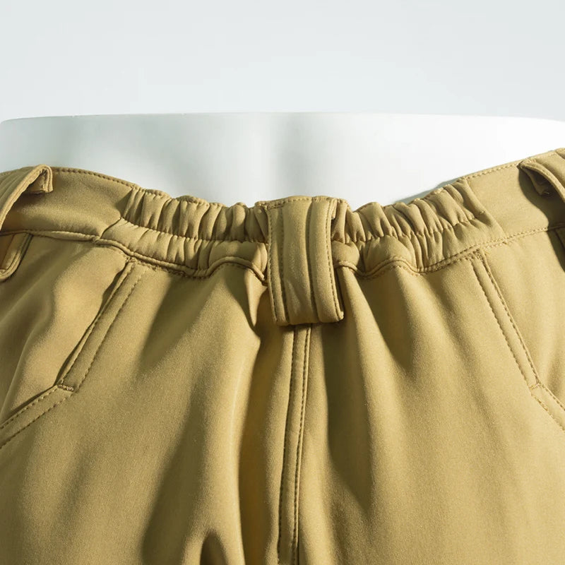 Mazrout - Pantalon Randonnée Homme Chaud Softshell Doublé polaire, Imperméable & Cargo pour l’hiver