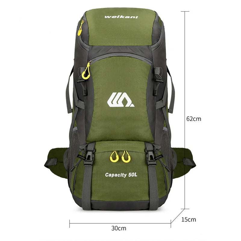 TrekShell 50 – Sac de Randonnée 50L Étanche avec Compartiment à Chaussures Intégré