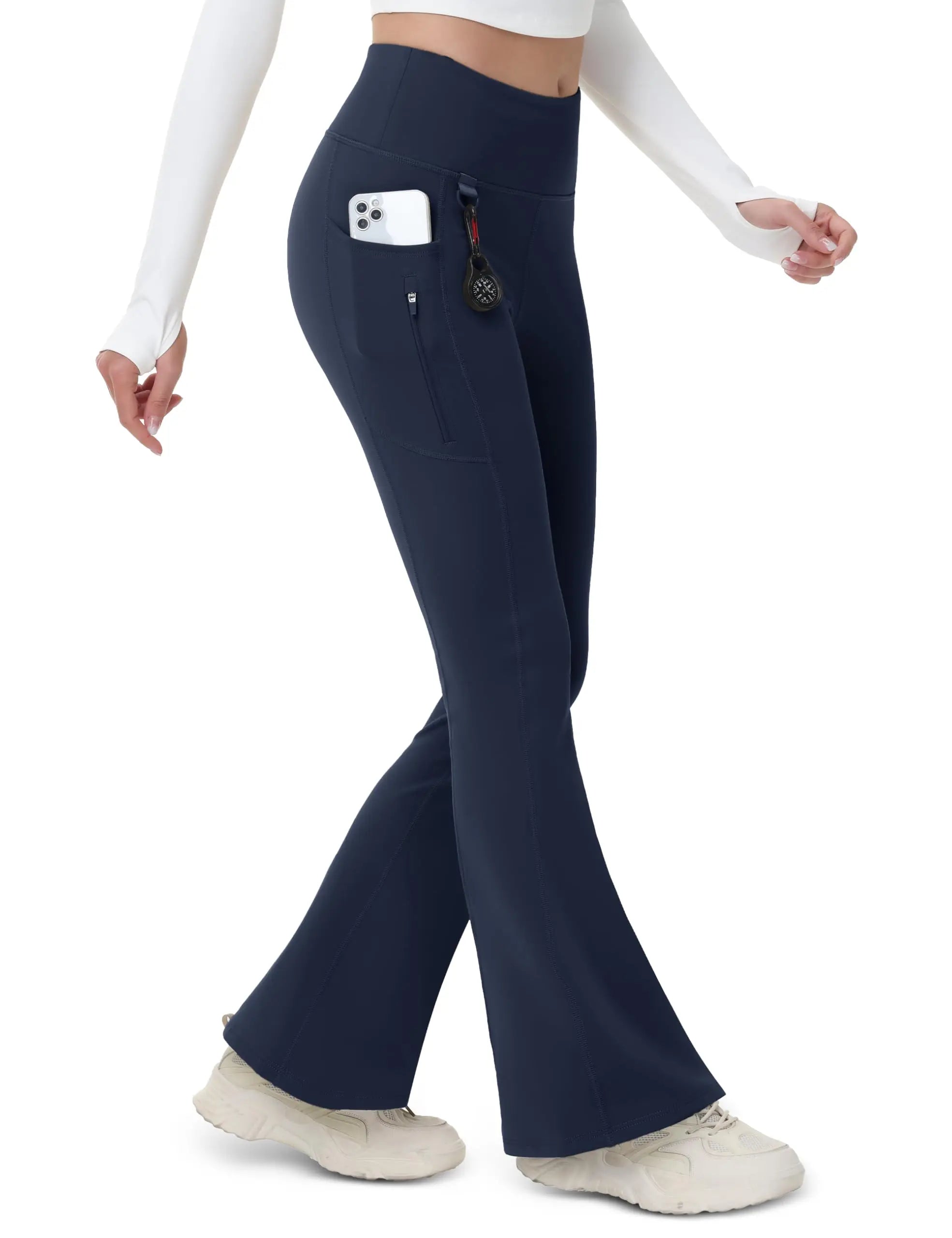 Glowy Pants – Legging Randonnée Femme Hiver Taille Haute, Doublé Polaire & Élégance